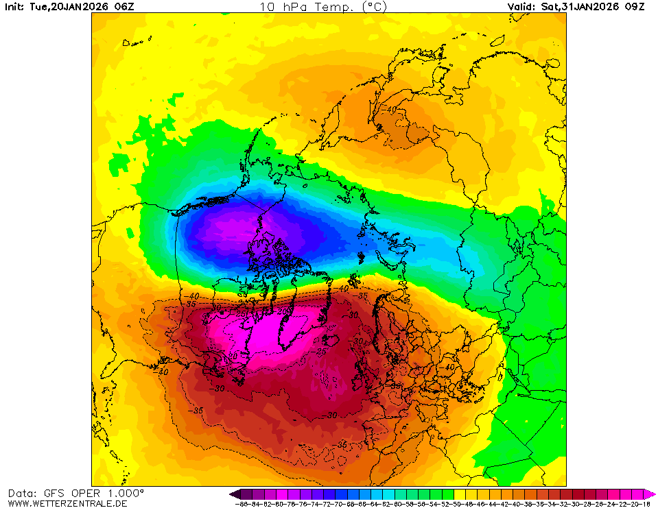 Vortice Polare: Analisi Dinamica di Fine Gennaio